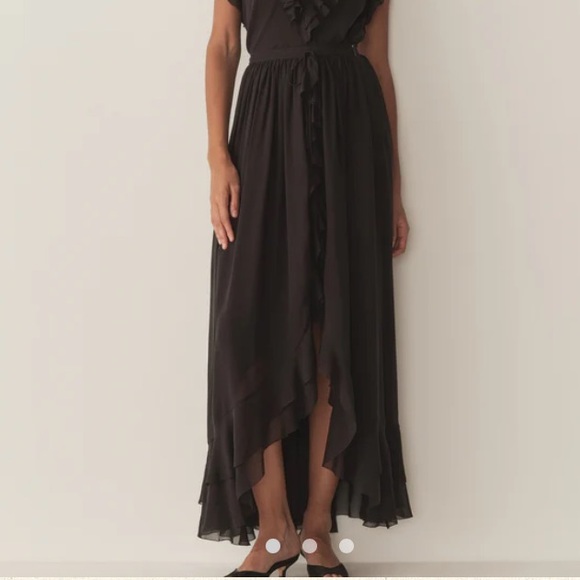 NWT Doen Elisa silk skirt in black - Picture 2 of 15